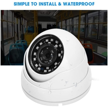 Kamera AHD CCTV, kamera 360 ° IR 720P AHD 24LED Zewnętrzna PAL noktowizor (biały) [13050000334]
